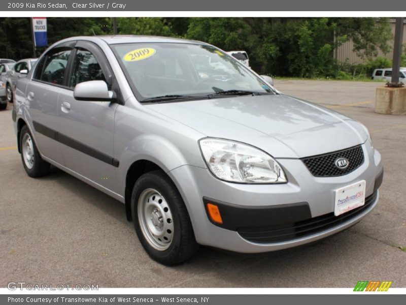 Clear Silver / Gray 2009 Kia Rio Sedan