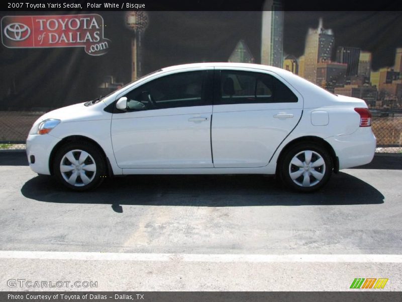 Polar White / Bisque 2007 Toyota Yaris Sedan