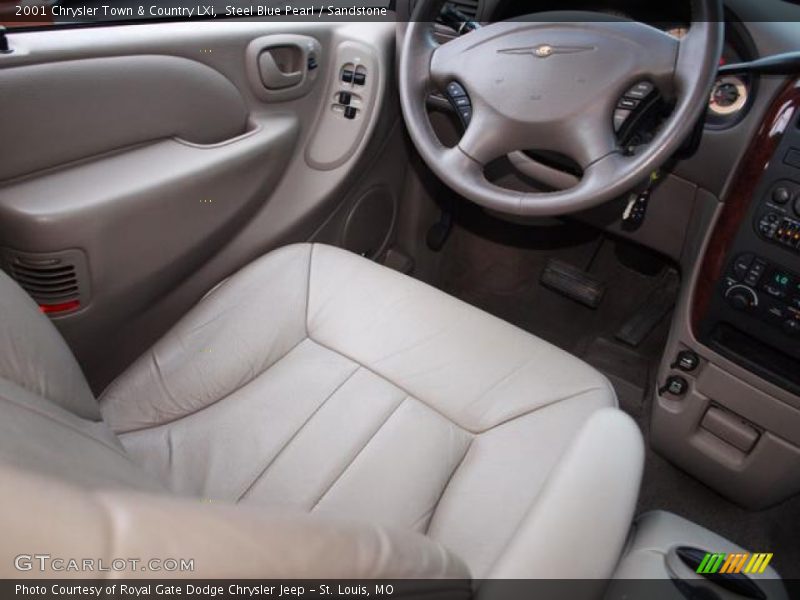 Steel Blue Pearl / Sandstone 2001 Chrysler Town & Country LXi