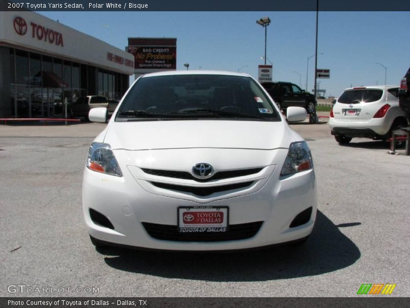Polar White / Bisque 2007 Toyota Yaris Sedan