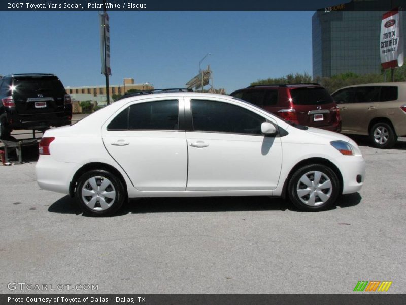 Polar White / Bisque 2007 Toyota Yaris Sedan