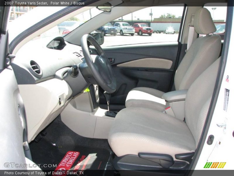 Polar White / Bisque 2007 Toyota Yaris Sedan