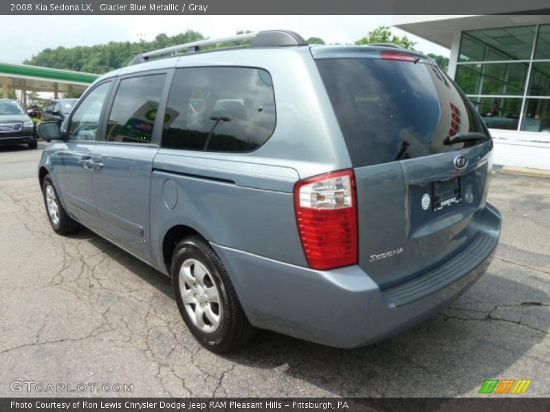 Glacier Blue Metallic / Gray 2008 Kia Sedona LX