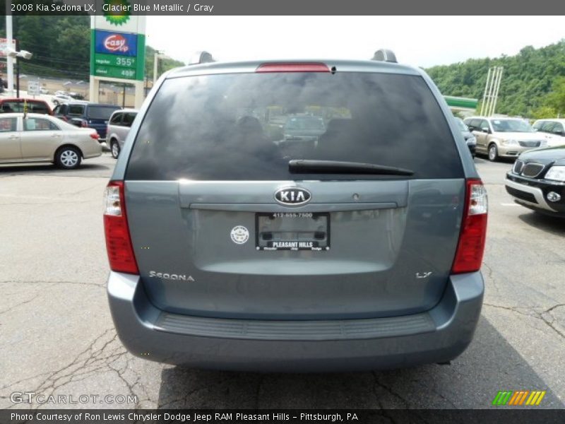 Glacier Blue Metallic / Gray 2008 Kia Sedona LX