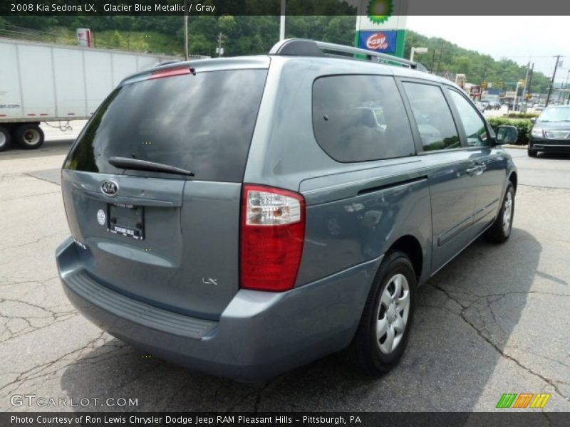 Glacier Blue Metallic / Gray 2008 Kia Sedona LX