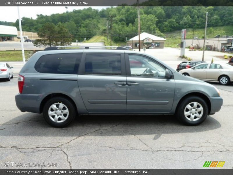 Glacier Blue Metallic / Gray 2008 Kia Sedona LX