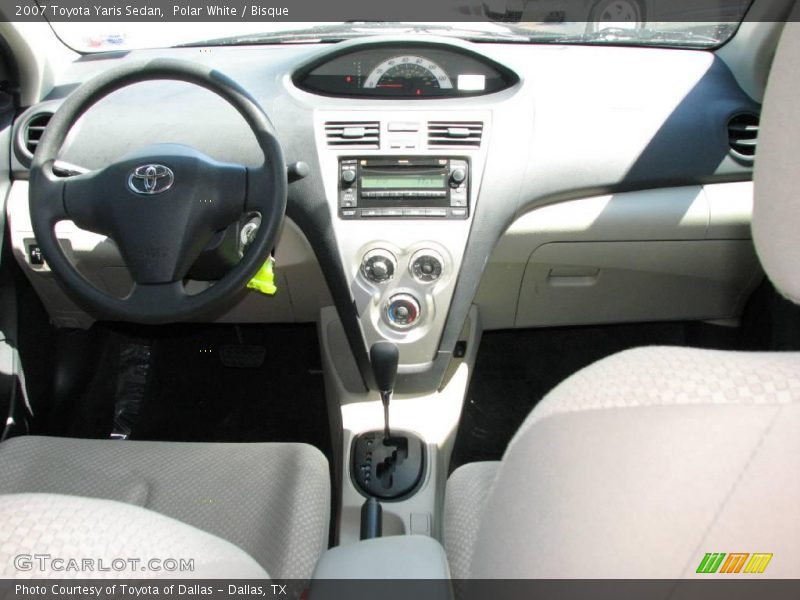Polar White / Bisque 2007 Toyota Yaris Sedan