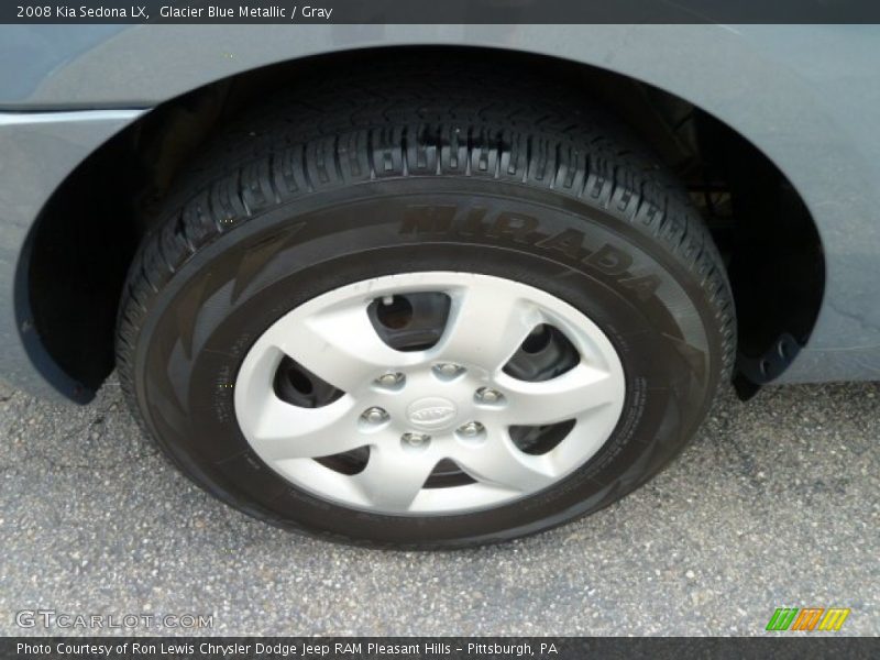 Glacier Blue Metallic / Gray 2008 Kia Sedona LX
