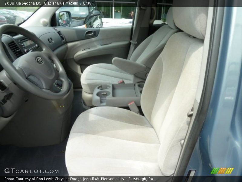 Glacier Blue Metallic / Gray 2008 Kia Sedona LX