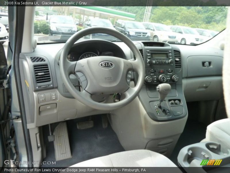 Glacier Blue Metallic / Gray 2008 Kia Sedona LX