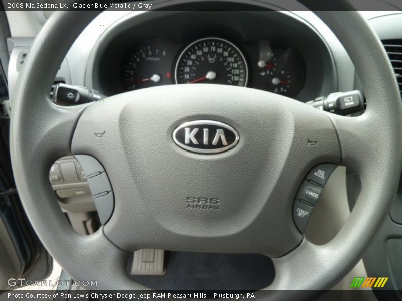 Glacier Blue Metallic / Gray 2008 Kia Sedona LX