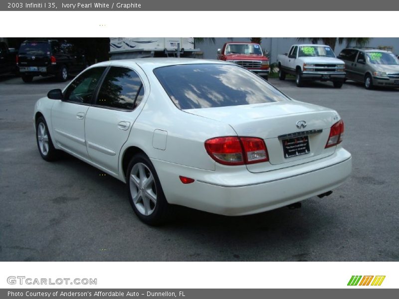 Ivory Pearl White / Graphite 2003 Infiniti I 35