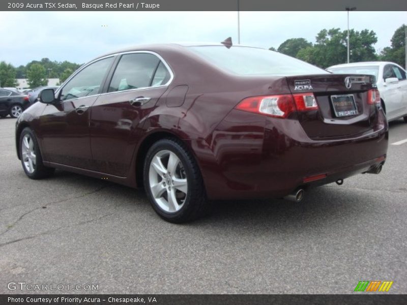 Basque Red Pearl / Taupe 2009 Acura TSX Sedan