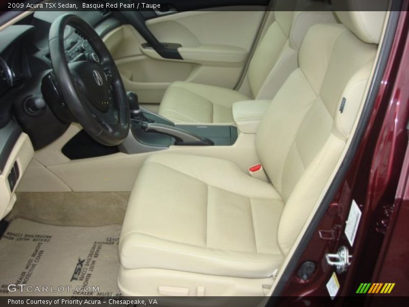 Basque Red Pearl / Taupe 2009 Acura TSX Sedan