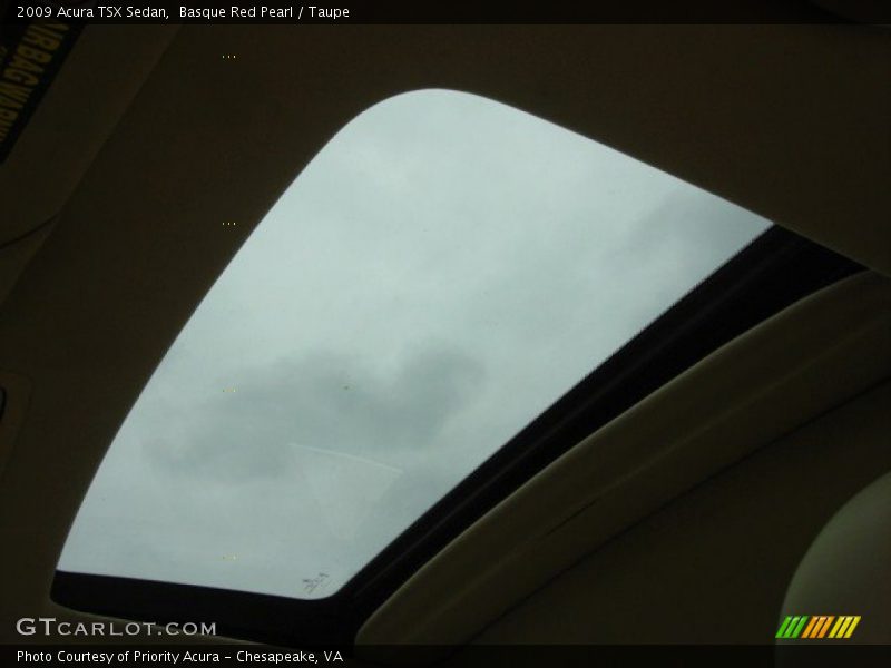 Basque Red Pearl / Taupe 2009 Acura TSX Sedan