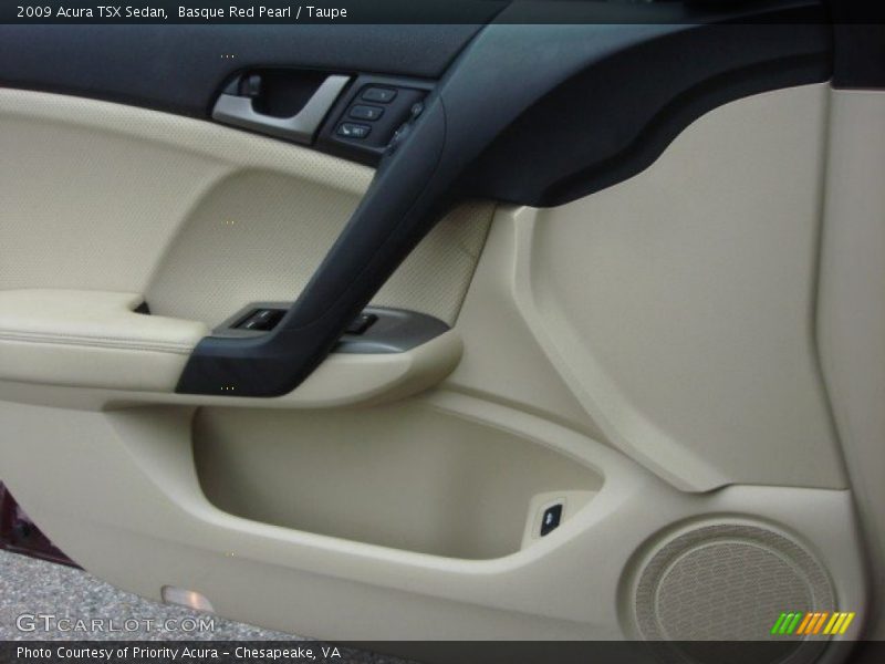 Basque Red Pearl / Taupe 2009 Acura TSX Sedan