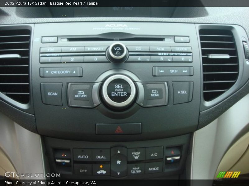 Basque Red Pearl / Taupe 2009 Acura TSX Sedan