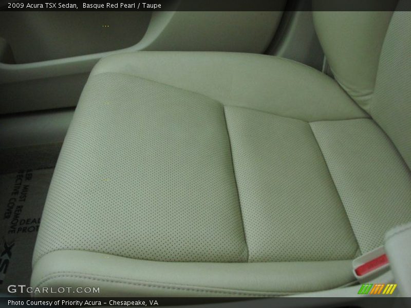 Basque Red Pearl / Taupe 2009 Acura TSX Sedan