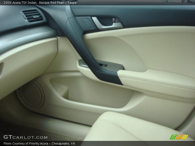 Basque Red Pearl / Taupe 2009 Acura TSX Sedan
