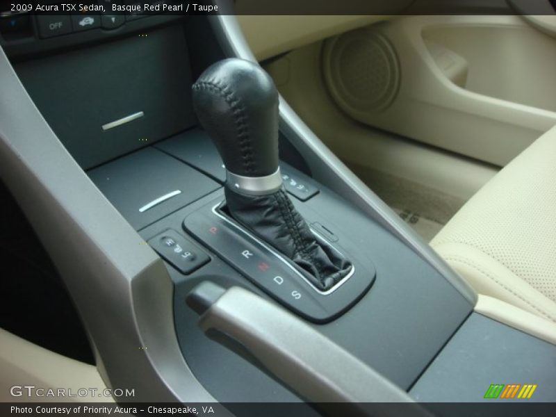 Basque Red Pearl / Taupe 2009 Acura TSX Sedan