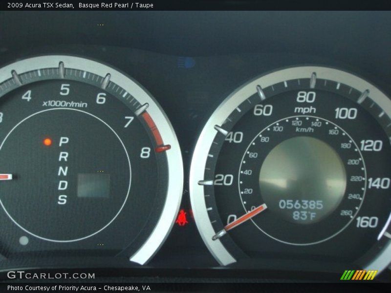 Basque Red Pearl / Taupe 2009 Acura TSX Sedan