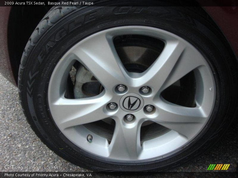 Basque Red Pearl / Taupe 2009 Acura TSX Sedan