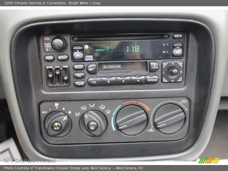 Controls of 1996 Sebring JX Convertible