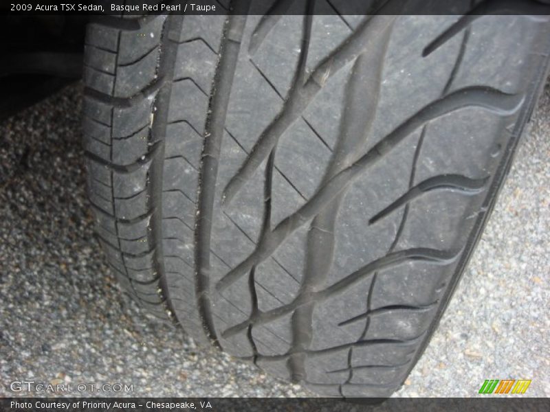 Basque Red Pearl / Taupe 2009 Acura TSX Sedan