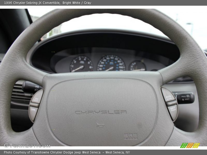 Bright White / Gray 1996 Chrysler Sebring JX Convertible