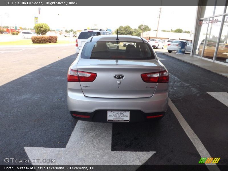 Bright Silver / Black 2013 Kia Rio EX Sedan