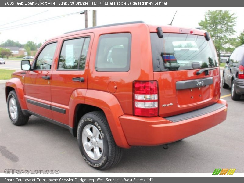 Sunburst Orange Pearl / Pastel Pebble Beige Mckinley Leather 2009 Jeep Liberty Sport 4x4