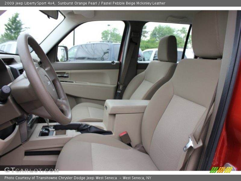 Sunburst Orange Pearl / Pastel Pebble Beige Mckinley Leather 2009 Jeep Liberty Sport 4x4