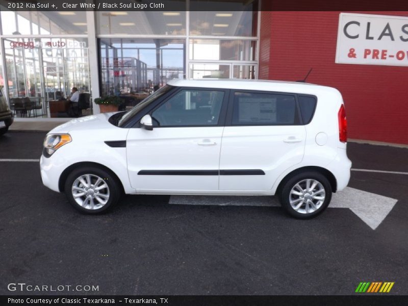 Clear White / Black Soul Logo Cloth 2012 Kia Soul +