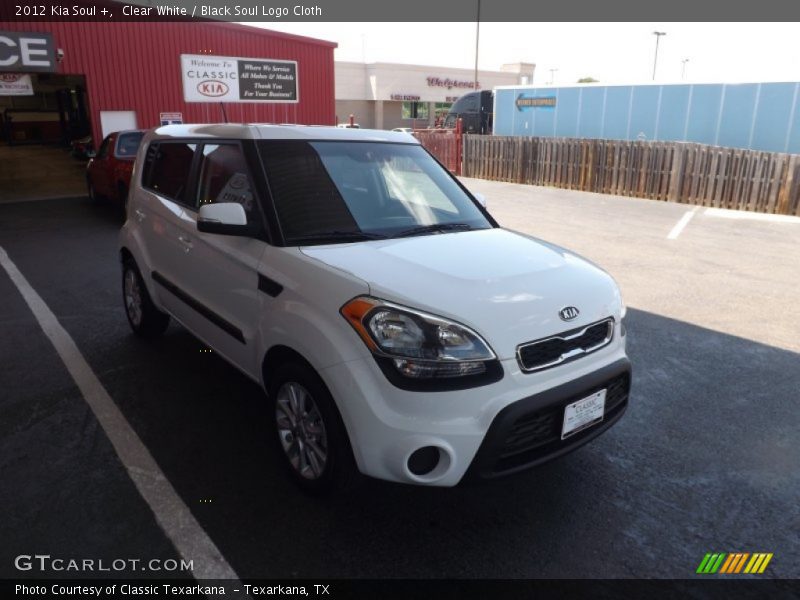 Clear White / Black Soul Logo Cloth 2012 Kia Soul +
