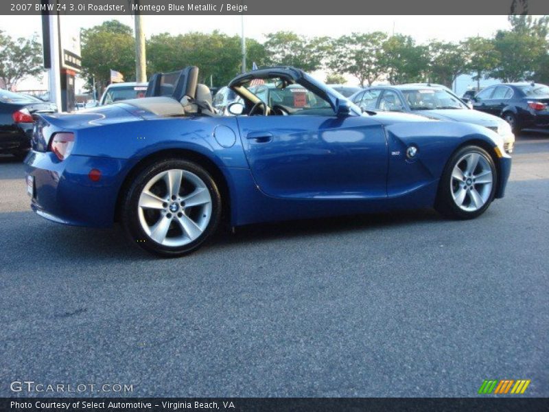 Montego Blue Metallic / Beige 2007 BMW Z4 3.0i Roadster