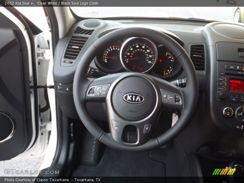 Clear White / Black Soul Logo Cloth 2012 Kia Soul +