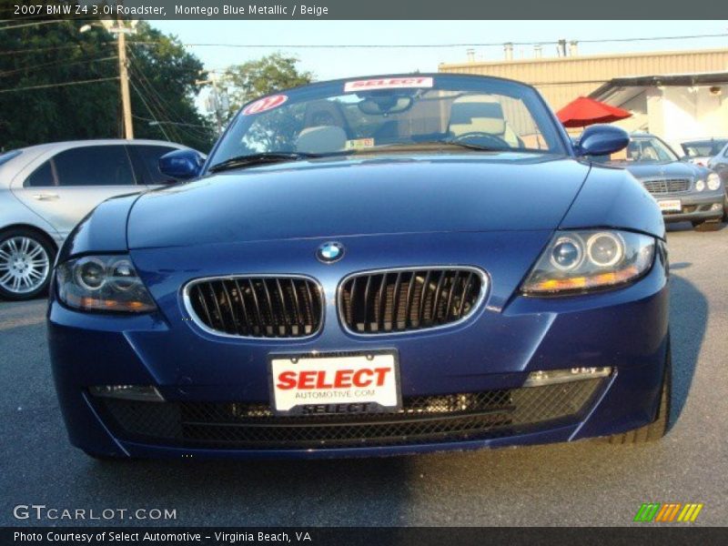 Montego Blue Metallic / Beige 2007 BMW Z4 3.0i Roadster