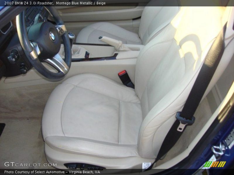 Montego Blue Metallic / Beige 2007 BMW Z4 3.0i Roadster