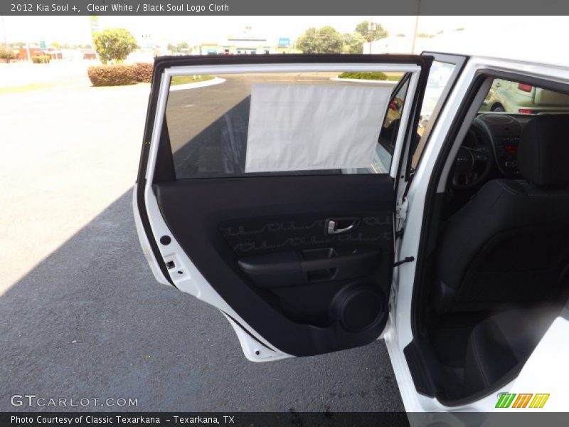 Clear White / Black Soul Logo Cloth 2012 Kia Soul +