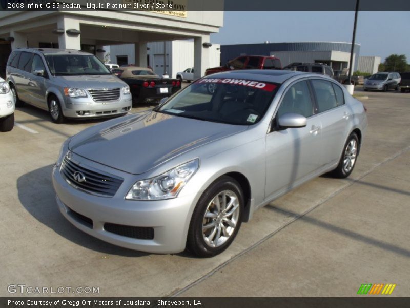 Liquid Platinum Silver / Stone 2008 Infiniti G 35 Sedan