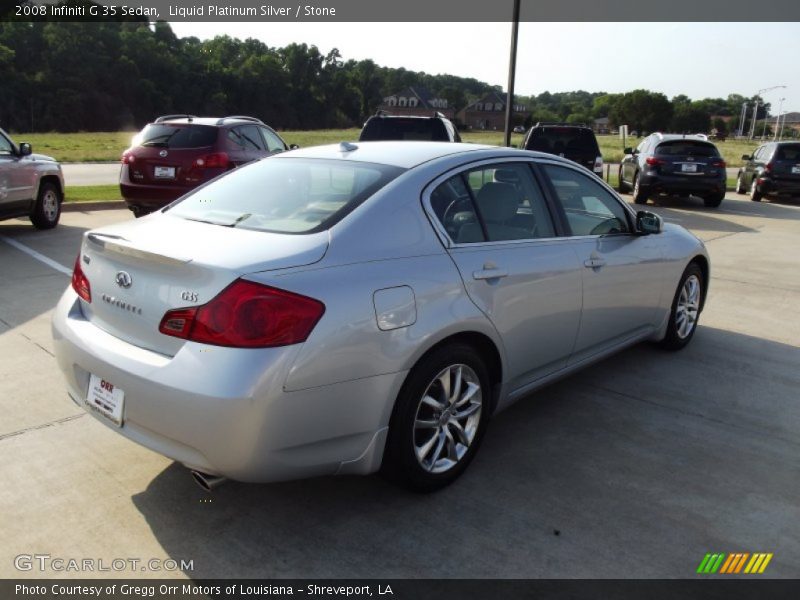 Liquid Platinum Silver / Stone 2008 Infiniti G 35 Sedan