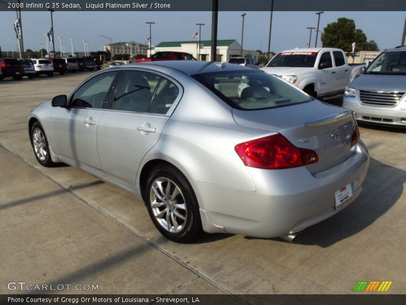 Liquid Platinum Silver / Stone 2008 Infiniti G 35 Sedan