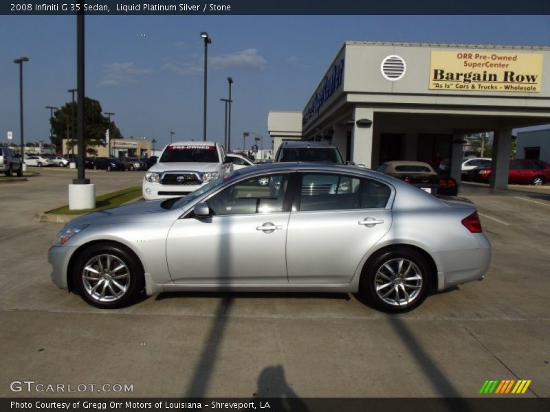 Liquid Platinum Silver / Stone 2008 Infiniti G 35 Sedan