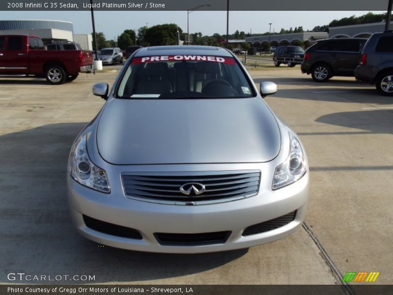 Liquid Platinum Silver / Stone 2008 Infiniti G 35 Sedan