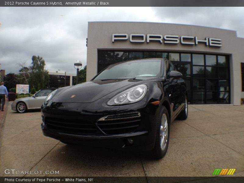 Amethyst Metallic / Black 2012 Porsche Cayenne S Hybrid