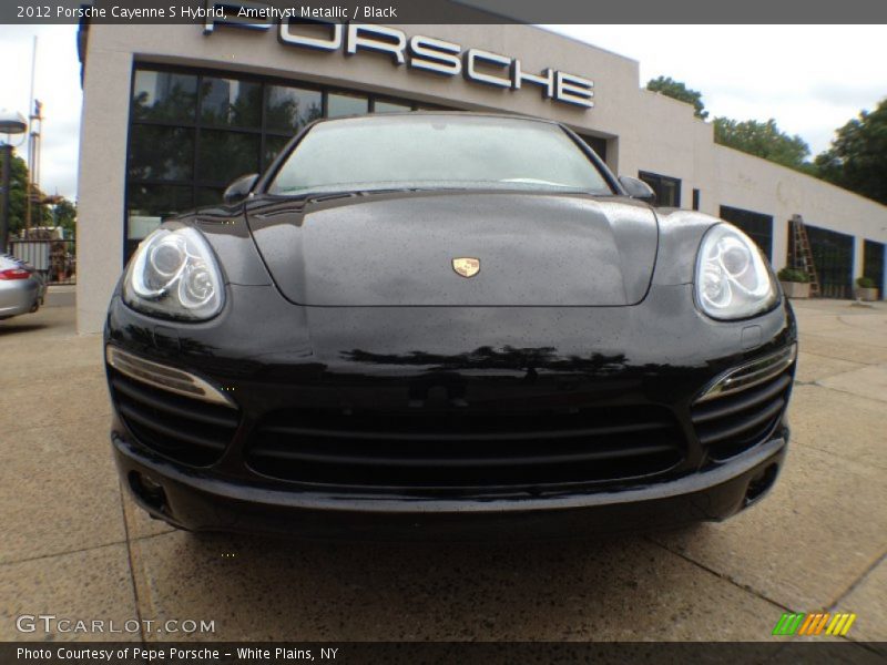 Amethyst Metallic / Black 2012 Porsche Cayenne S Hybrid