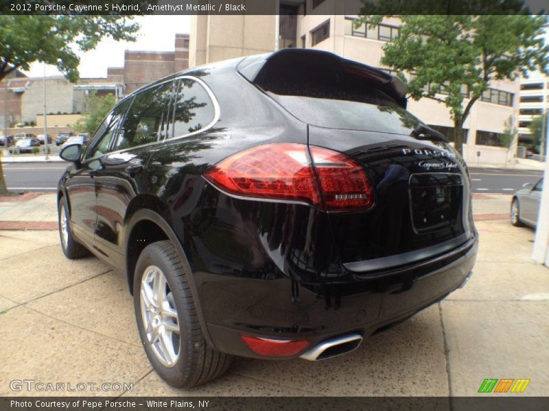 Amethyst Metallic / Black 2012 Porsche Cayenne S Hybrid