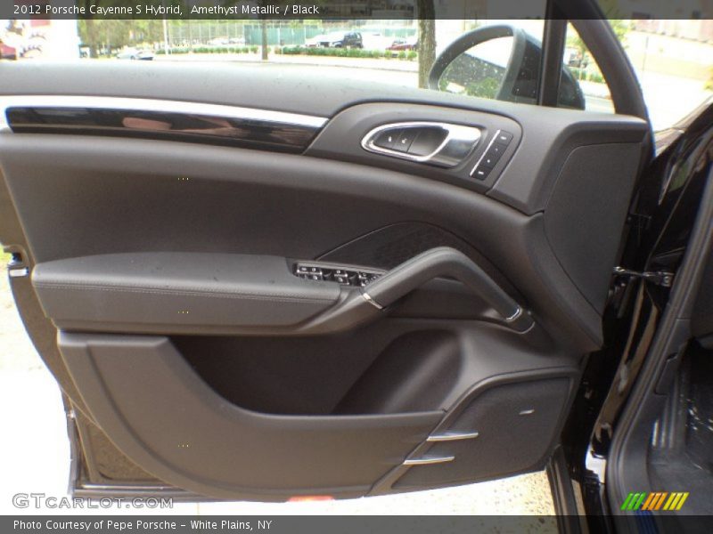 Amethyst Metallic / Black 2012 Porsche Cayenne S Hybrid