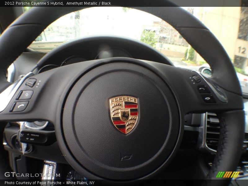 Amethyst Metallic / Black 2012 Porsche Cayenne S Hybrid