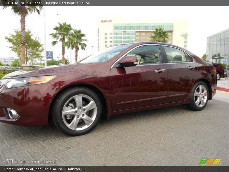 Basque Red Pearl / Taupe 2011 Acura TSX Sedan